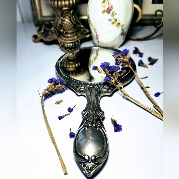 Unique, rare and beautiful, Vintage, silver, metal, Victorian, floral, ornate, - Picture 5 of 8